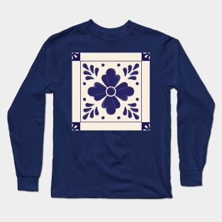 Mexican Talavera Flower by Akbaly Long Sleeve T-Shirt